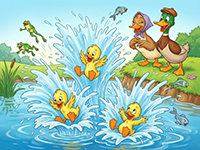 La grande aventure de la famille canard, histoire pour enfants de 4 ans et plus
