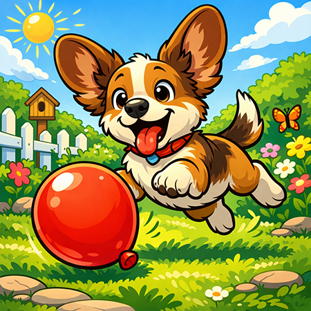 Histoire à imprimer ou à écouter, Patapouf et le ballon rigolo