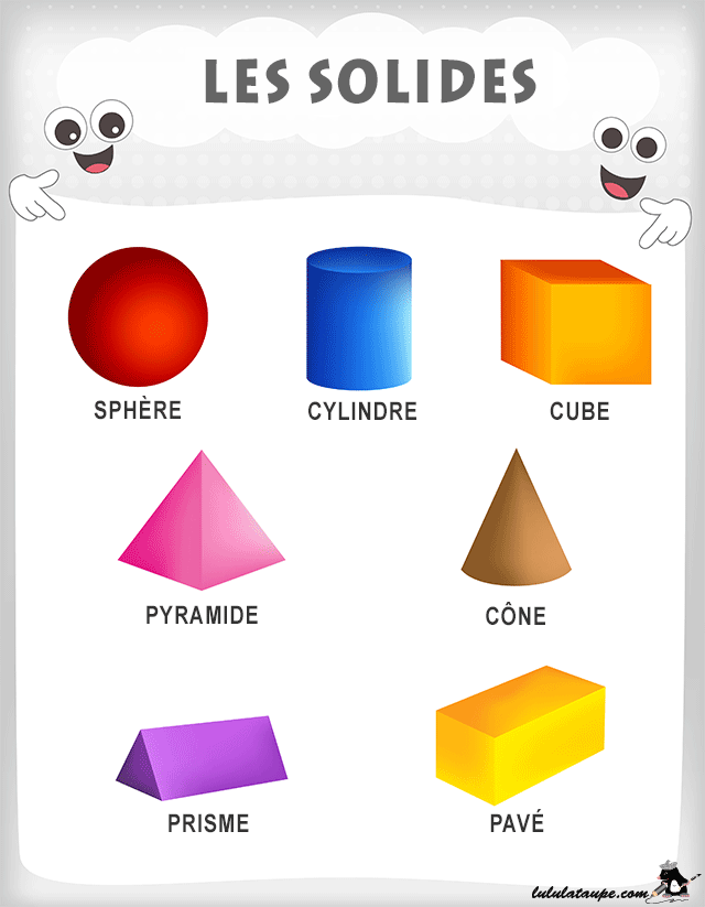 Fiche à imprimer gratuitement, les solides, CE2, CM1, CM2