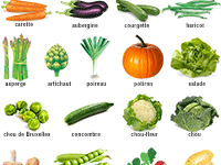 Imagier pour apprendre les noms des légumes