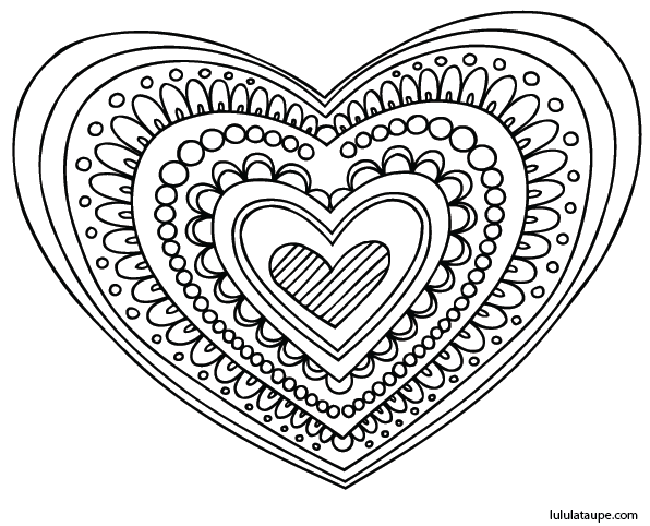 Coloriage Abstrait Pour Adulte Un Cœur Lulu La Taupe Jeux Gratuits Pour Enfants