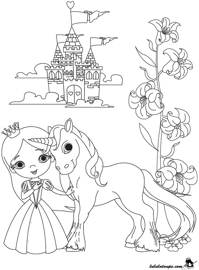 Un Coloriage De Princesse