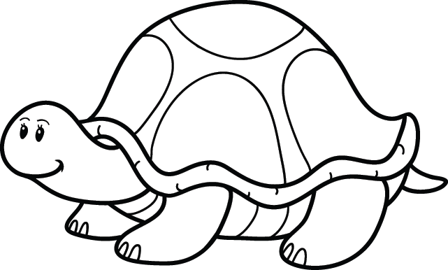 Dessin à colorier, une tortue