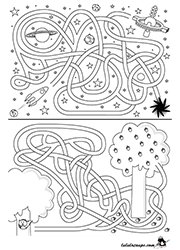 Jeu de labyrinthe gratuit à imprimer, enfants de 5 ans et plus