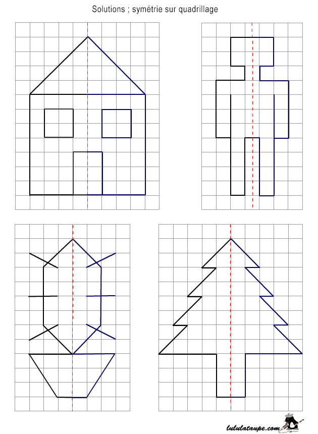 Solution, symétrie sur quadrillage