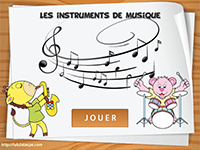 Les instruments de musique, jeu éducatif en ligne