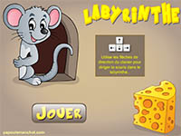 Jeu de labyrinthe en ligne, la souris et le fromage