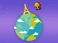 Le tour du monde en 2 secondes, jeu gratuit en ligne