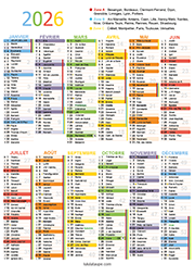 Calendrier 2026