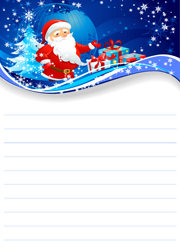 Papier à lettres Père Noël gratuit à imprimer
