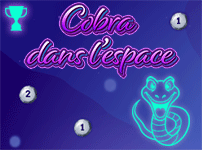 Cobra dans l'espace, jeu amusant, tout âge, en ligne